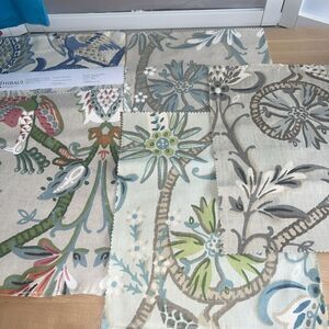 Thibaut Fabric Samples 15x12 New Peacock Garden